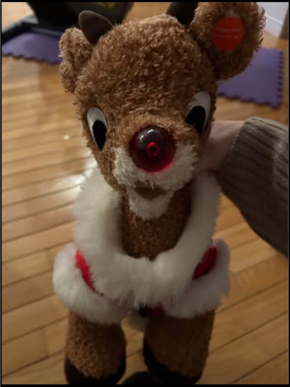 Build-A-Bear Rudolph the Red Nosed Reindeer. Multiple phrases and nose lights up